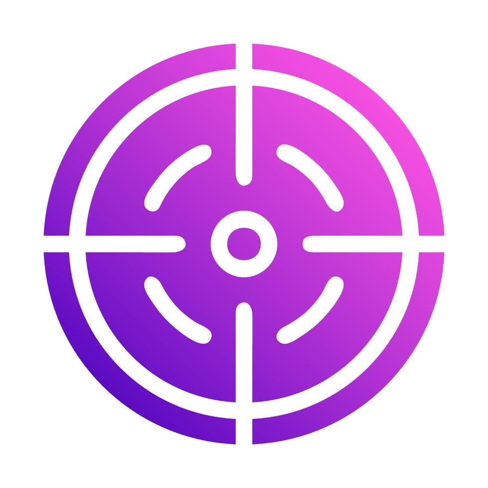 objetivo icono sólido estilo degradado púrpura rosado color militar ilustración vector Ejército elemento y símbolo Perfecto.