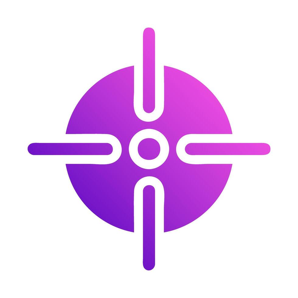 target icon solid style gradient purple pink colour military illustration vector army element and symbol perfect.