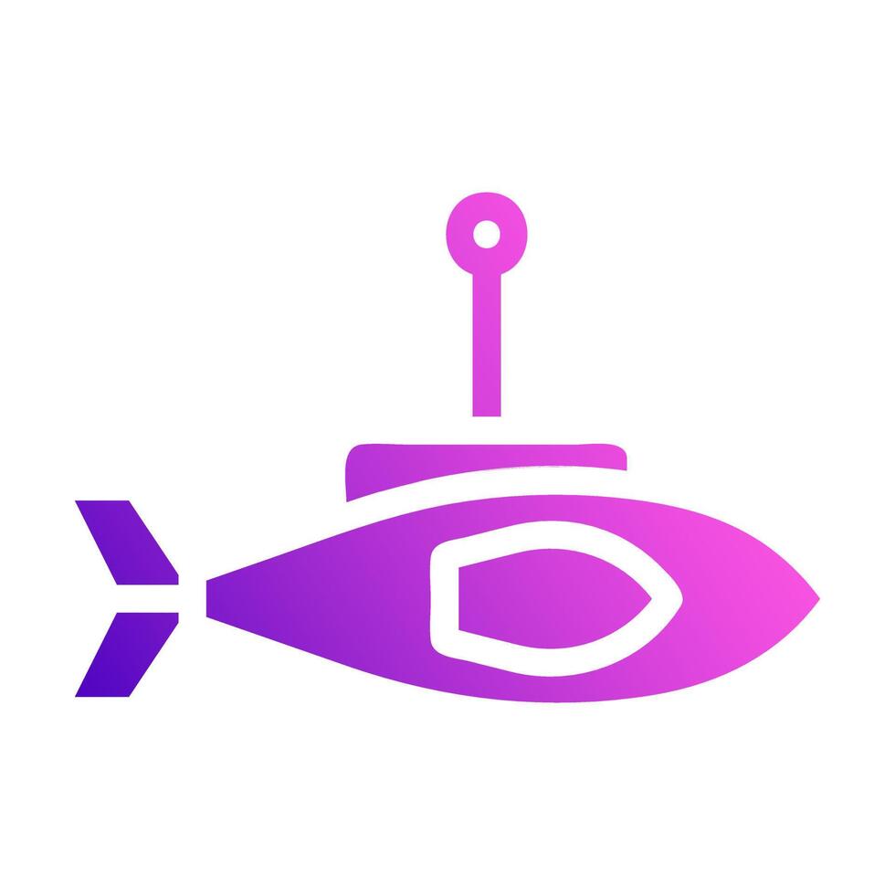 submarine icon solid style gradient purple pink colour military illustration vector army element and symbol perfect.