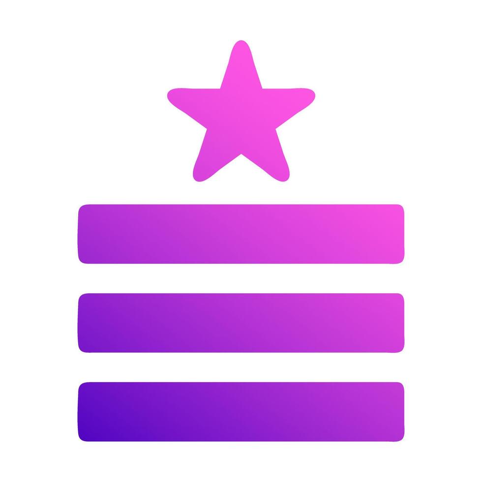 badge icon solid style gradient purple pink colour military illustration vector army element and symbol perfect.