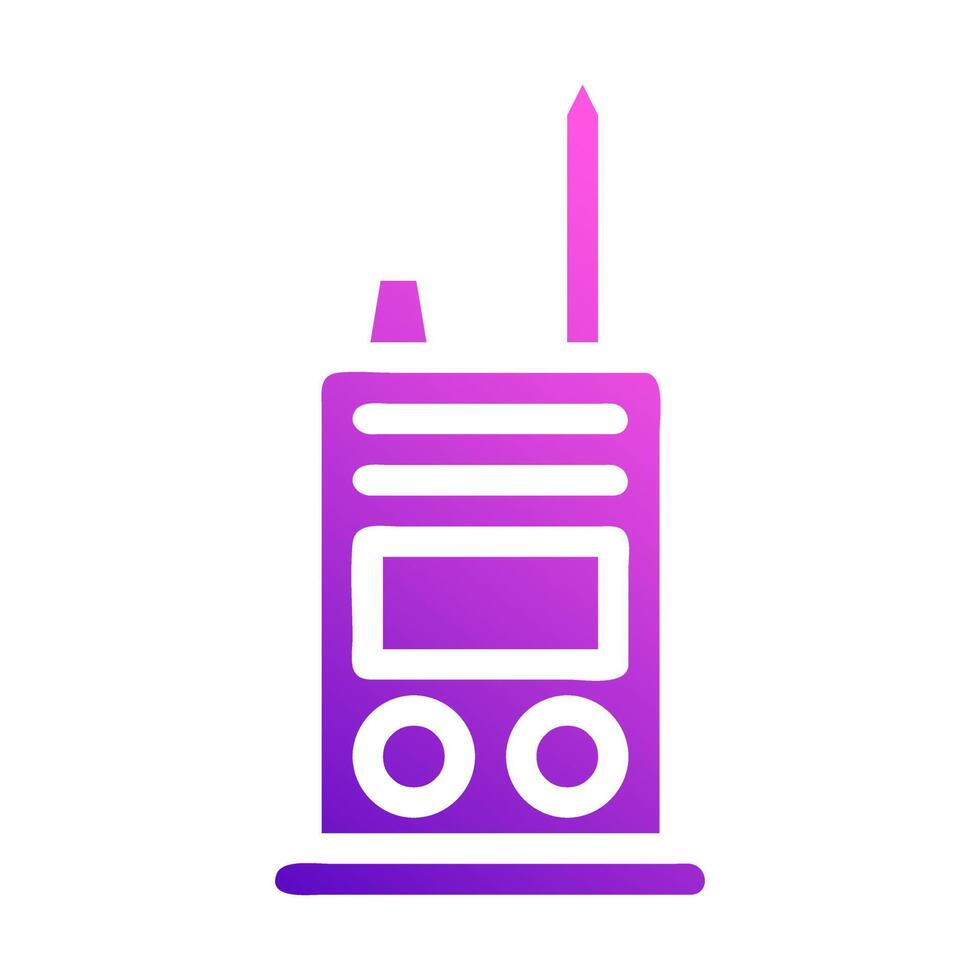 walkie talkie icon solid style gradient purple pink colour military illustration vector army element and symbol perfect.