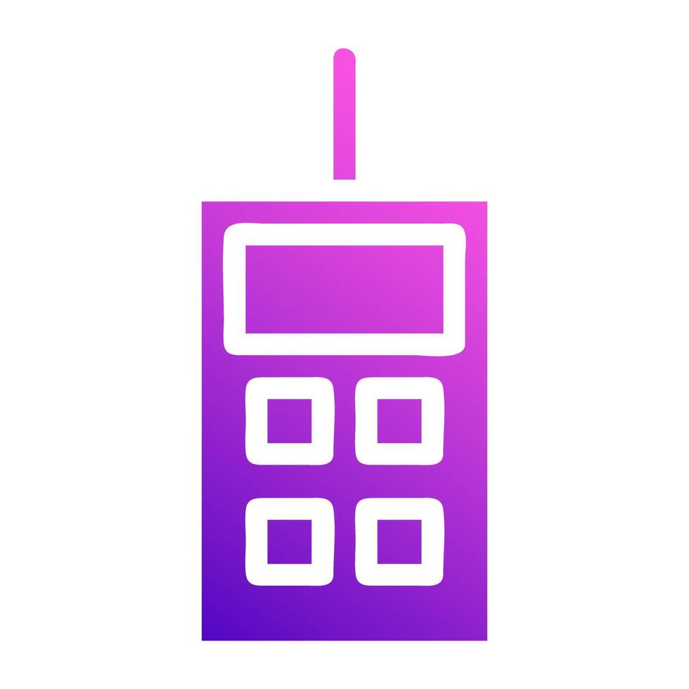 walkie talkie icon solid style gradient purple pink colour military illustration vector army element and symbol perfect.