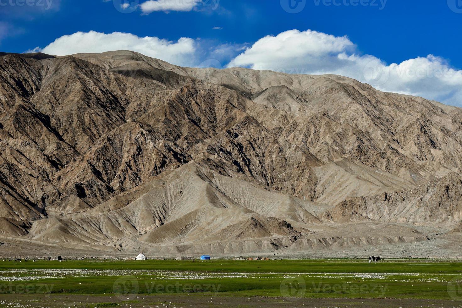 Alar National Wetland Park is surrounded by high mountains photo