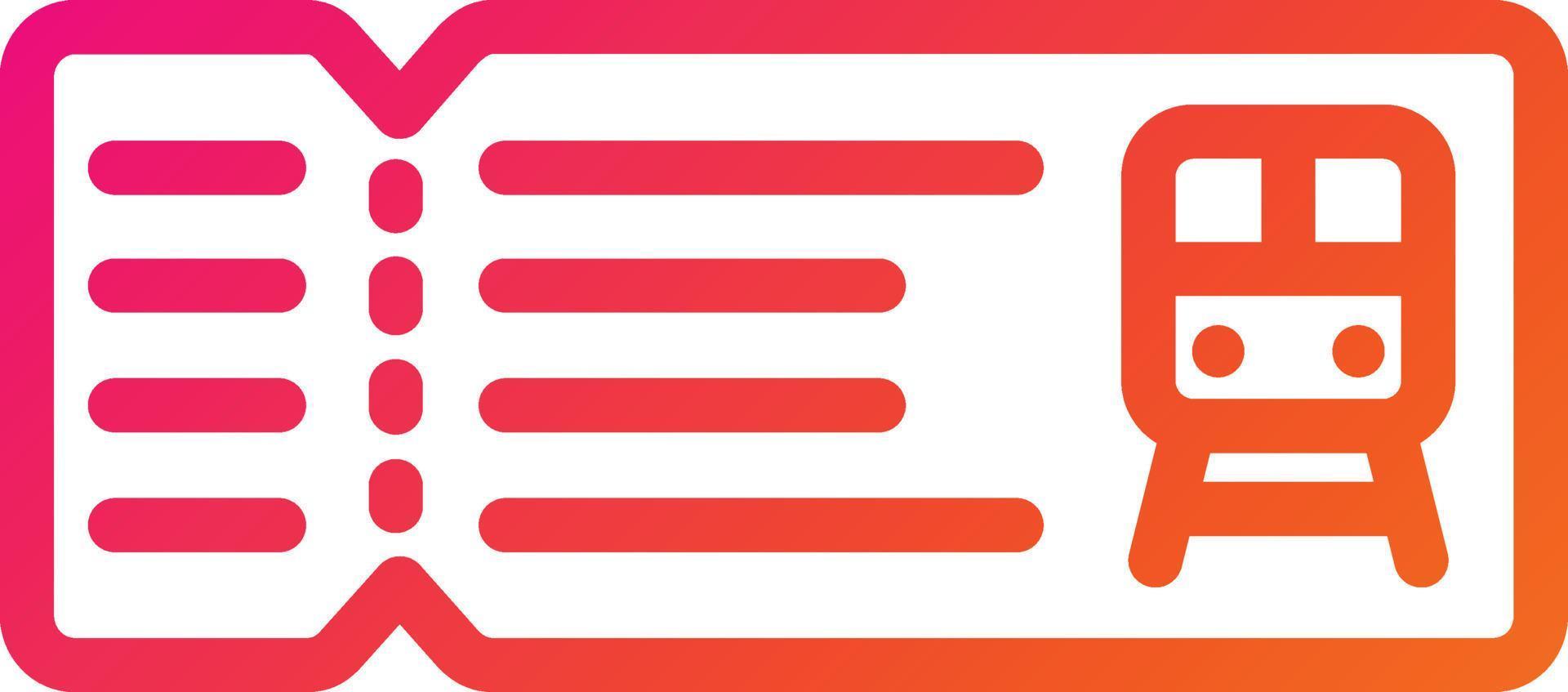 Train ticket Vector Icon Design Illustration