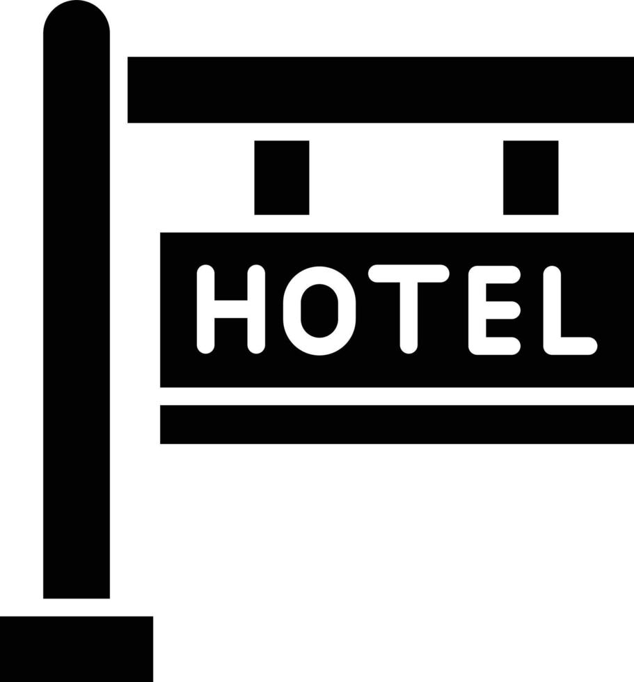 ilustración de diseño de icono de vector de signo de hotel