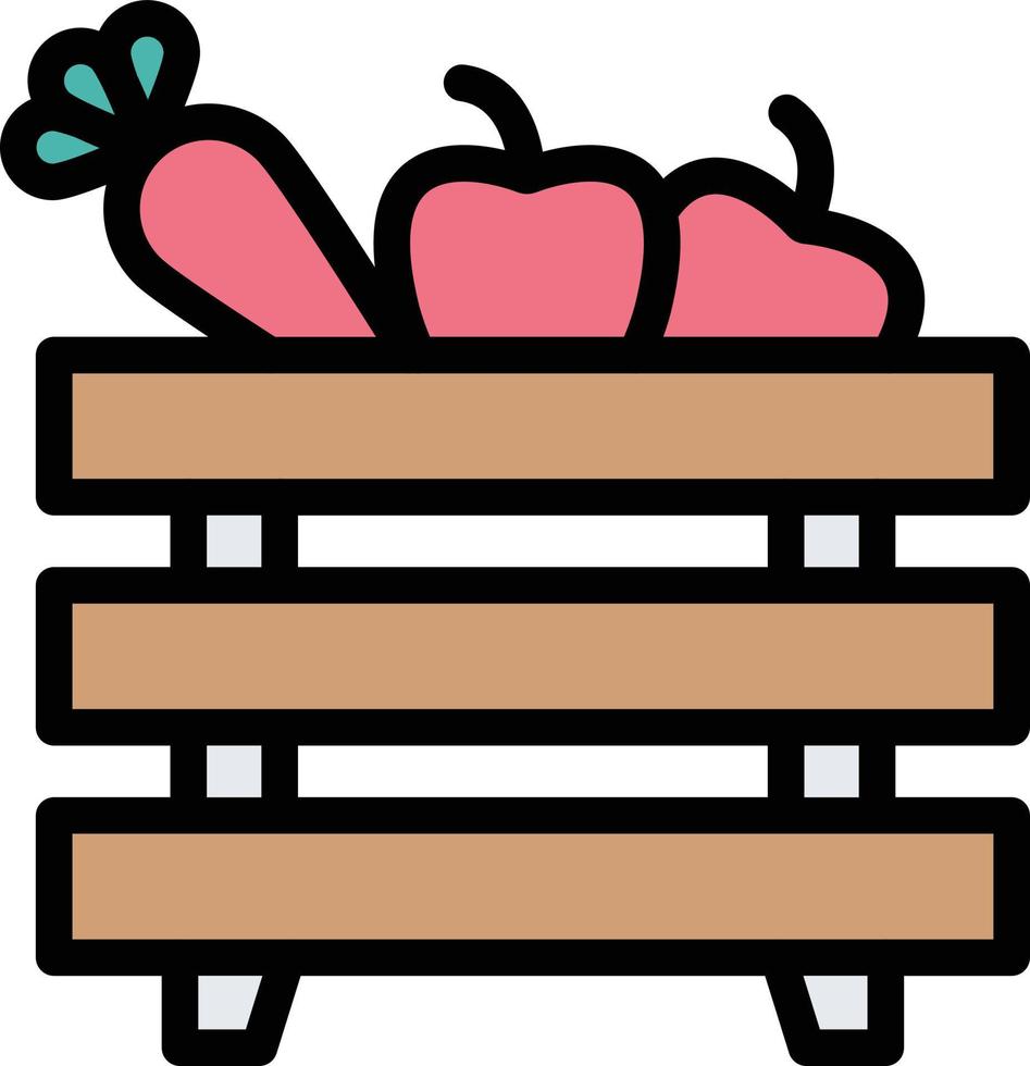 Fruit basket Vector Icon Design Illustration