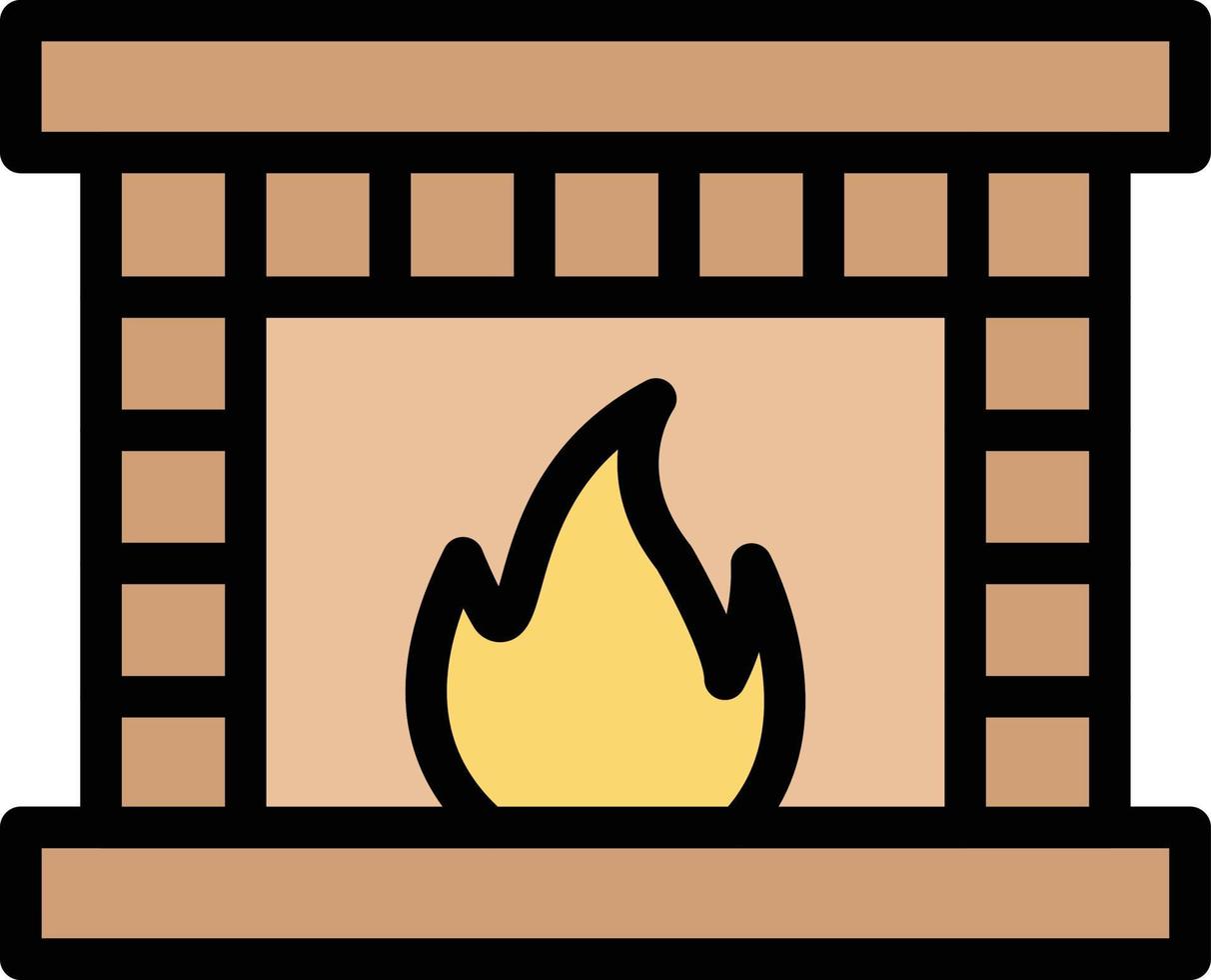 Fireplace Vector Icon Design Illustration