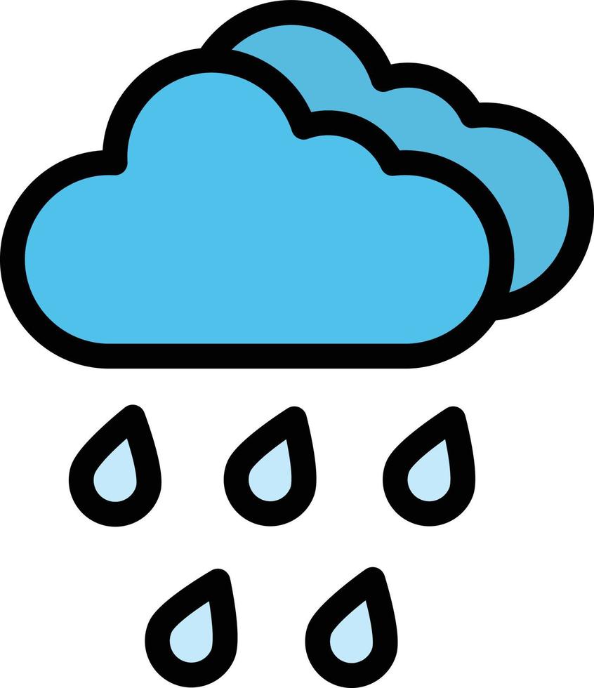 Heavy Rain Vector Icon Design Illustration