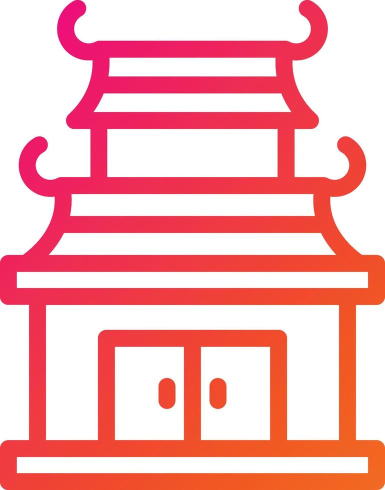 Chinese temple Vector Icon Design Illustration