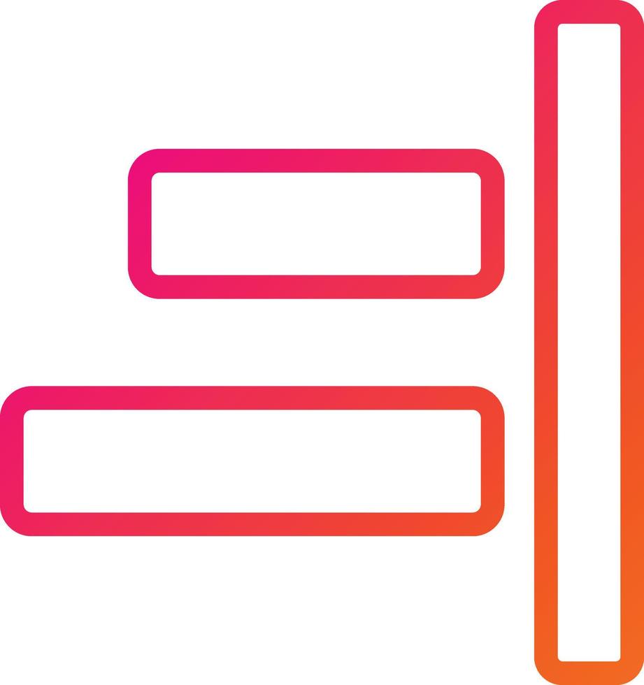 Right alignment Vector Icon Design Illustration