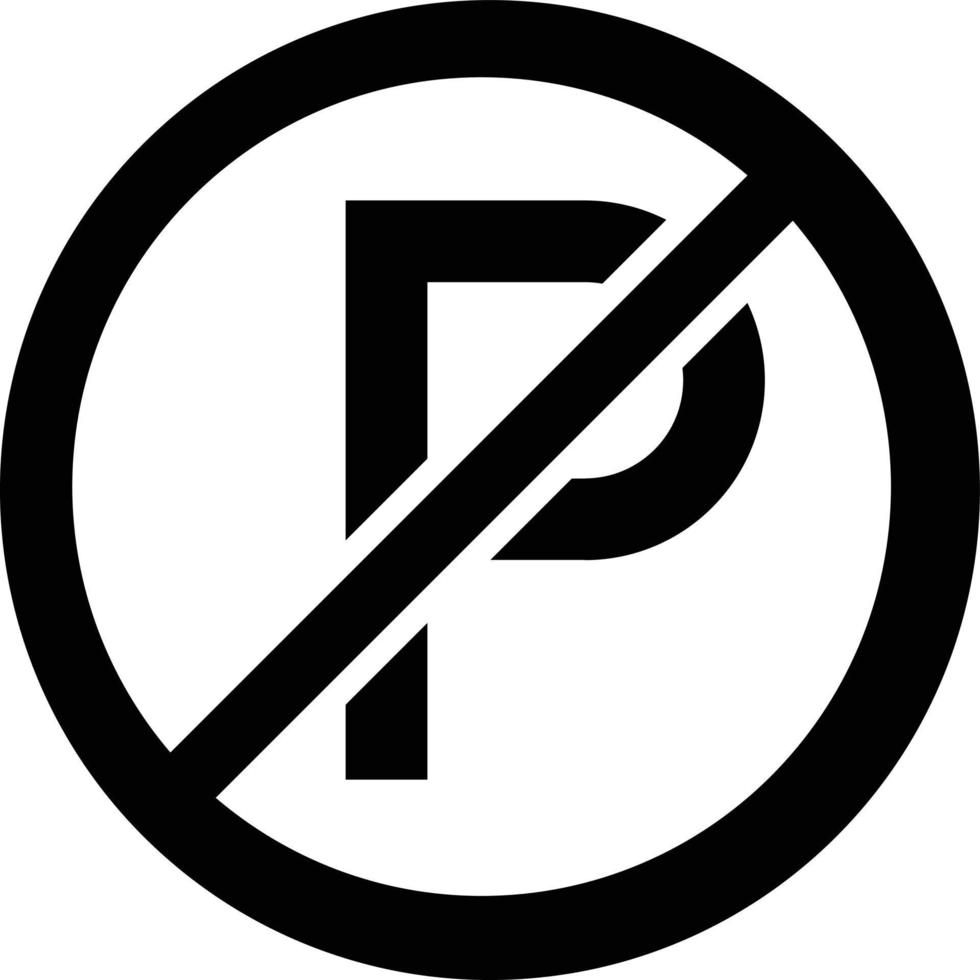 No parking Vector Icon Design Illustration