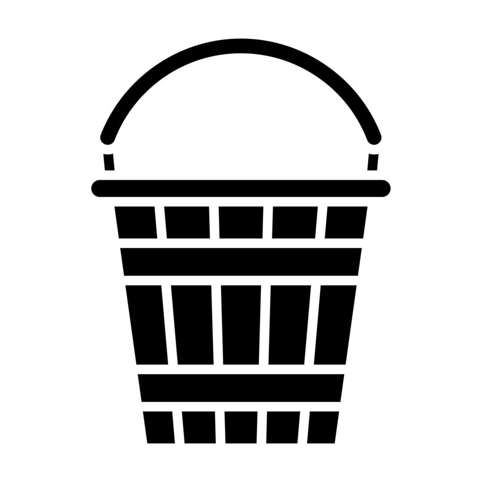 Wood Bucket vector icon