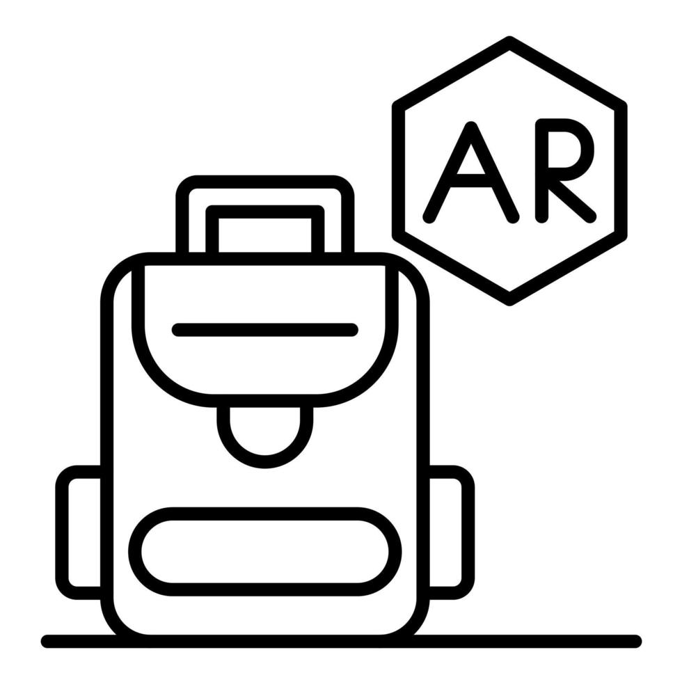 Ar Backpack vector icon