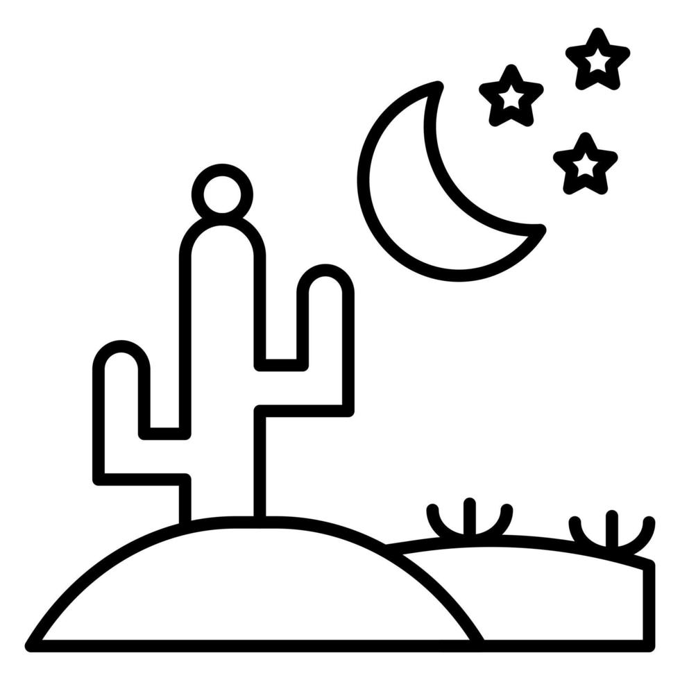 Desert Night vector icon