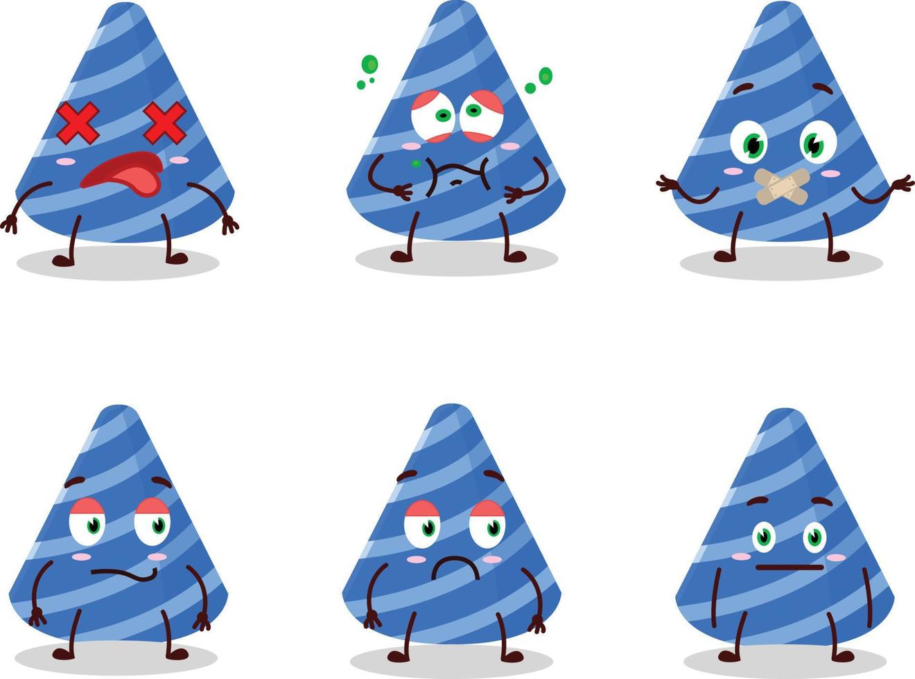 Party hat cartoon character with nope expression vector