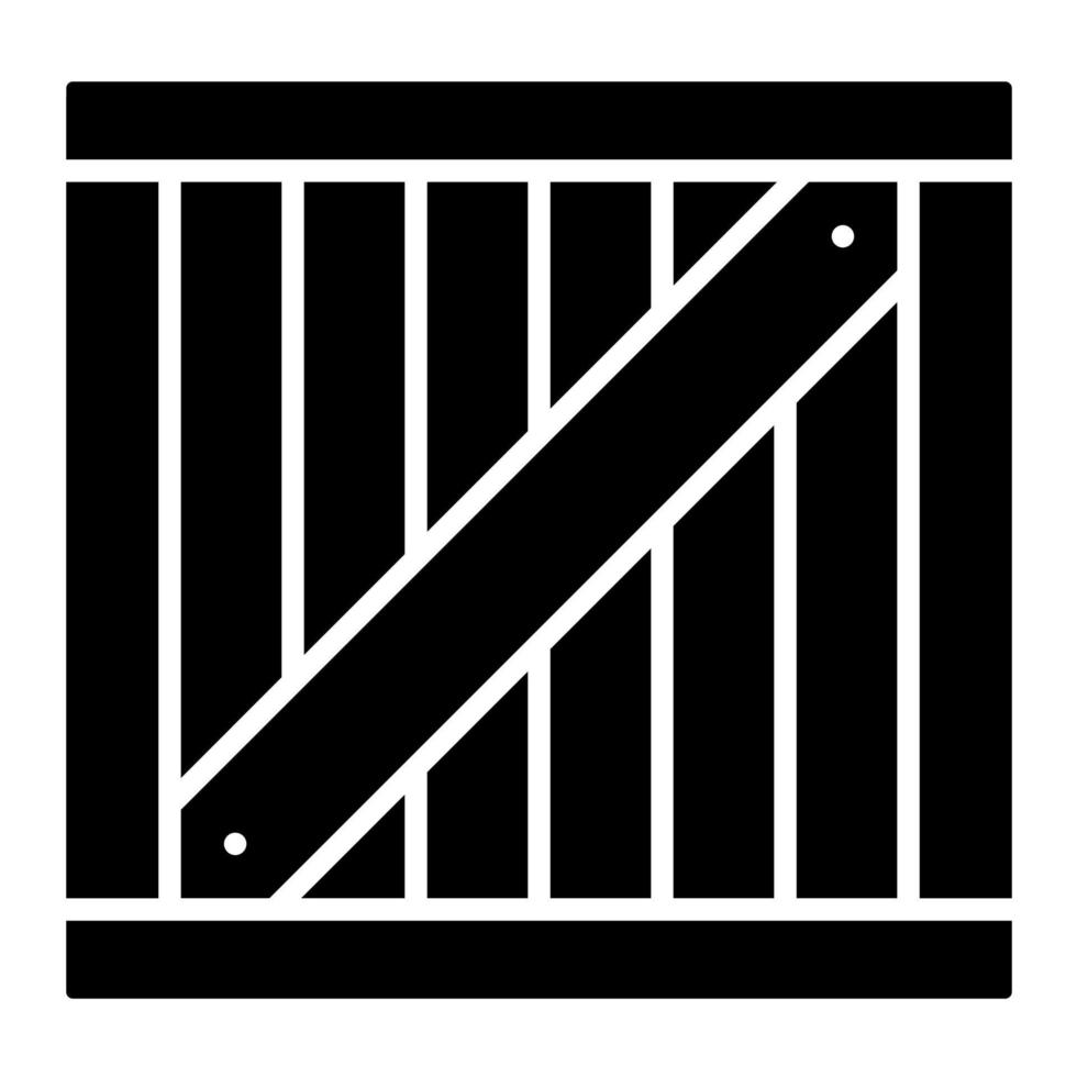 Wooden Box vector icon