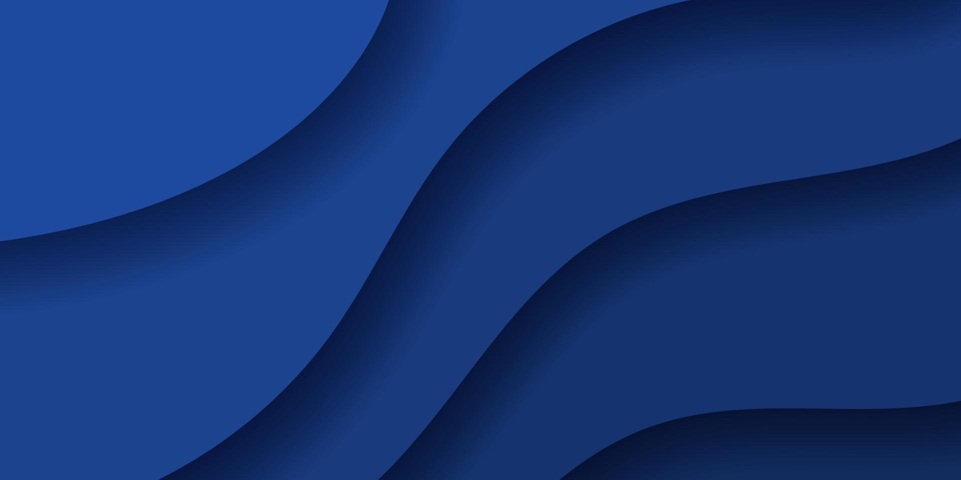 abstract dark blue paper and overlap wave curve line dimension modern website banner design vector background