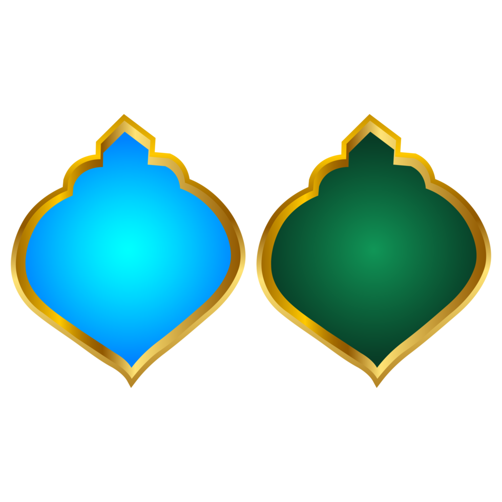 conjunto de marco de título de banner islámico árabe dorado de lujo png fondo transparente cuadro de texto dorado imágenes de diseño vectorial