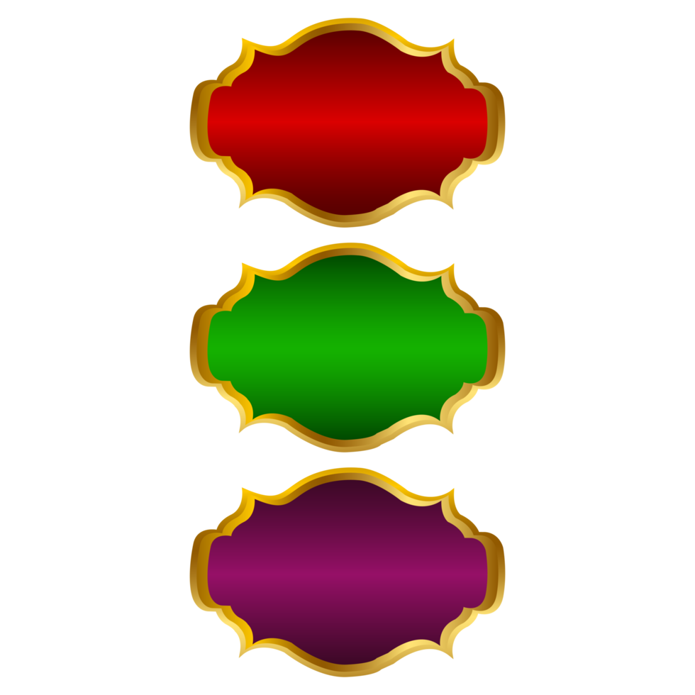 satz von luxuriösen goldenen arabischen islamischen banner titelrahmen png transparenter hintergrund gold textfeld vektor design bilder