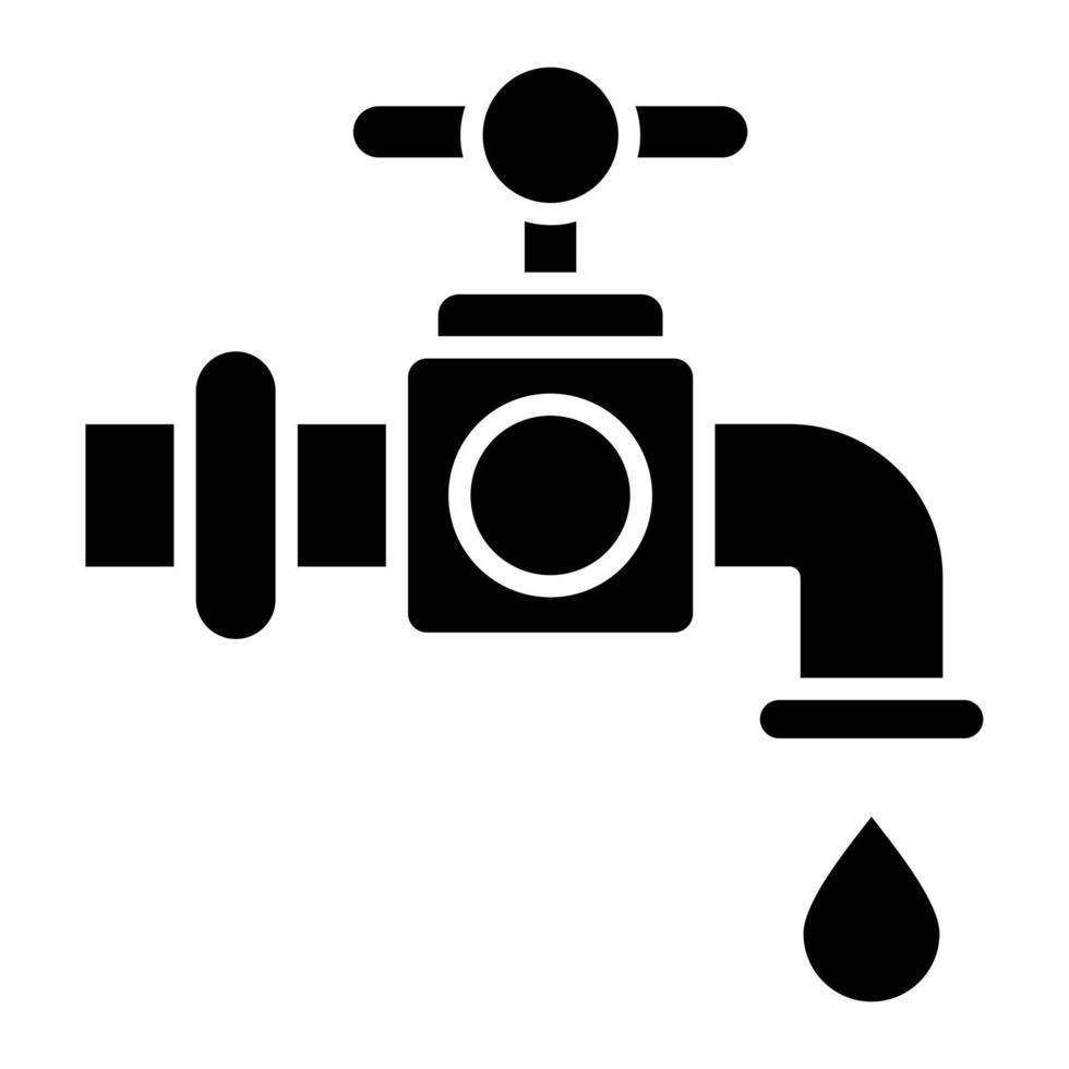 icono de vector de grifo de agua