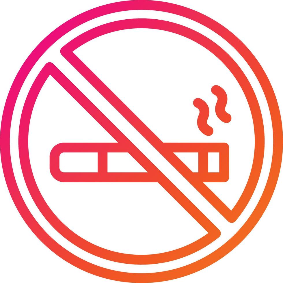ilustración de diseño de icono de vector de no fumar