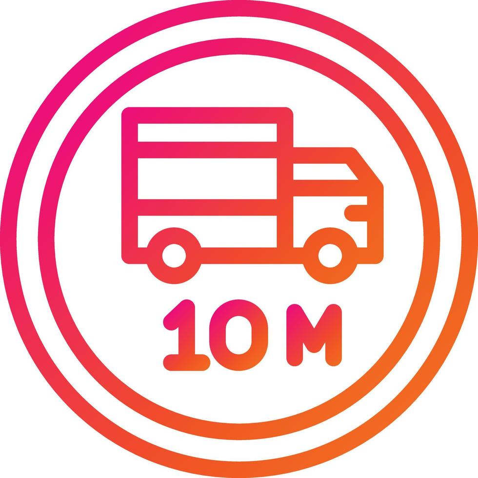 Length limit Vector Icon Design Illustration