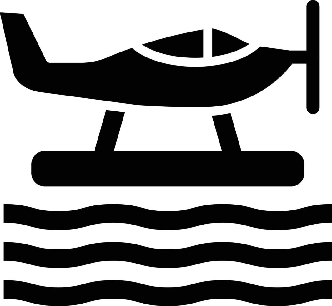 ilustración de diseño de icono de vector de hidroavión