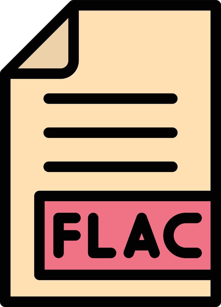 ilustración de diseño de icono de vector flac