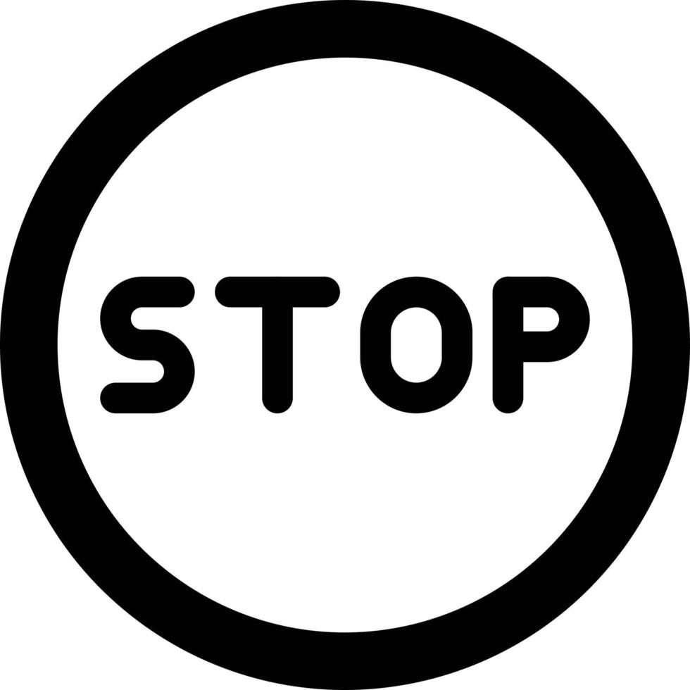 Stop Vector Icon Design Illustration