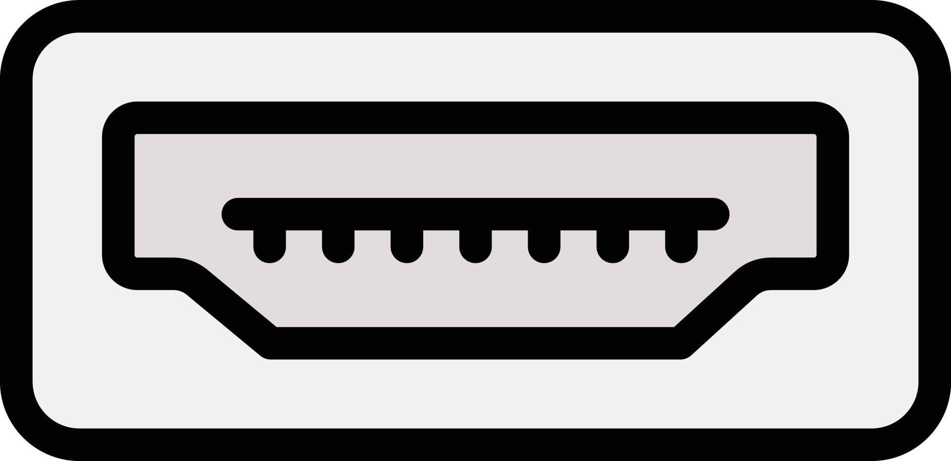 Usb Port Vector Icon Design Illustration