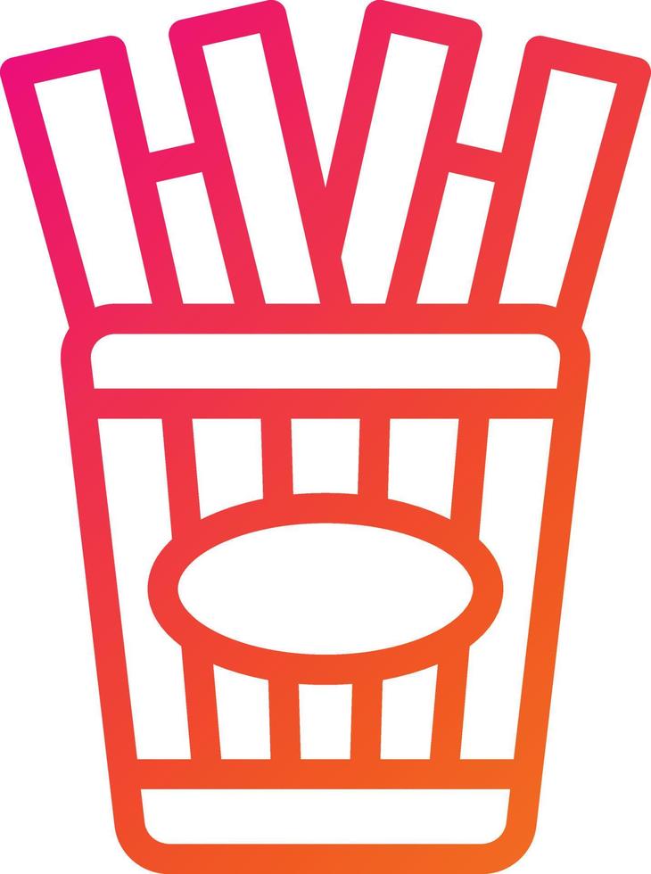 Fries Vector Icon Design Illustration