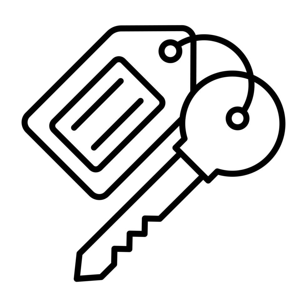 icono de vector de llave de habitación
