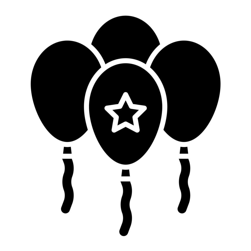 Balloons vector icon