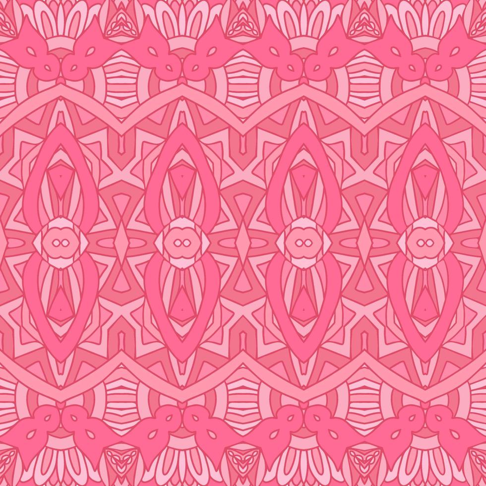 Ethnic tribal geometric playful pattern for fabric. Mexican colorful psychedelic design. vector
