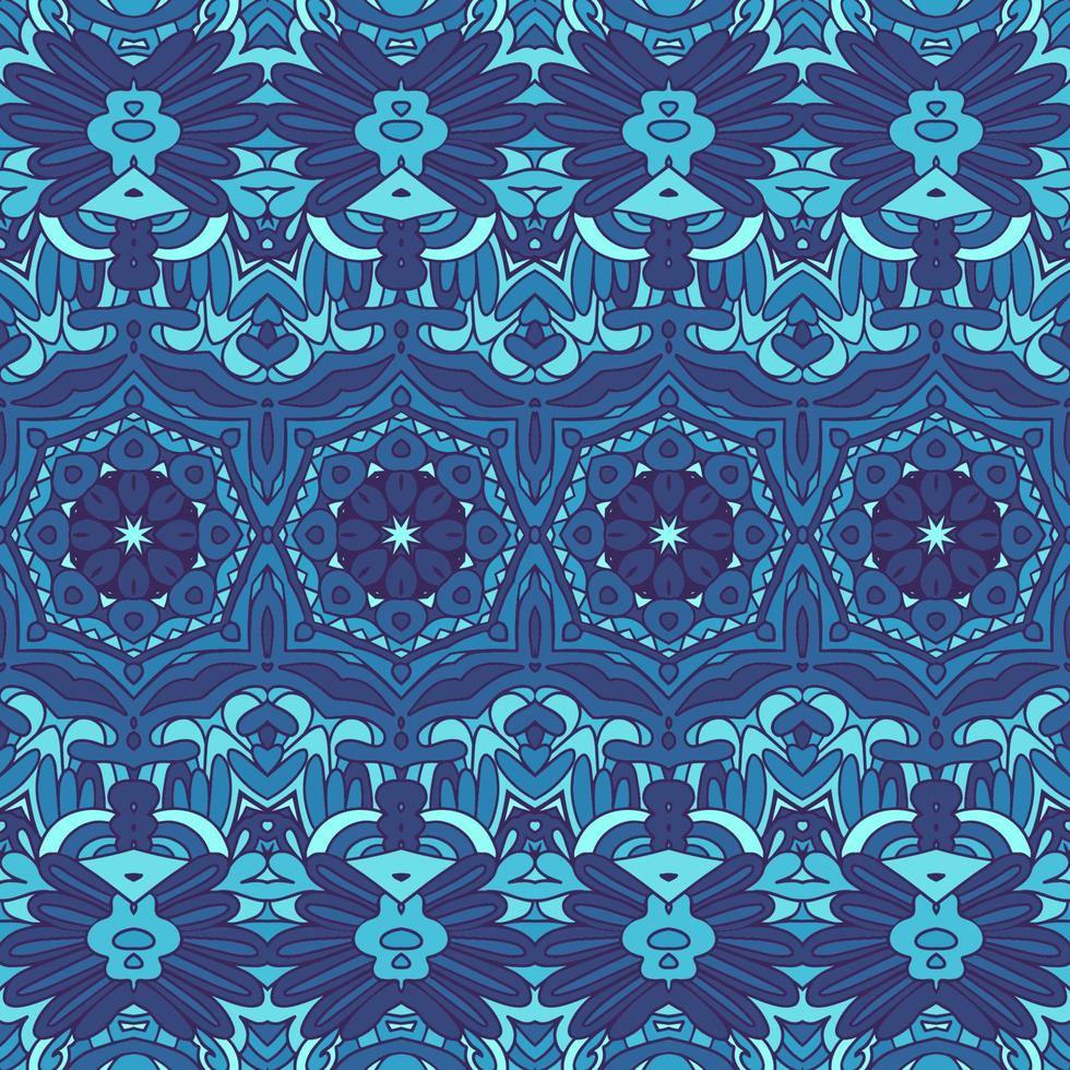 Ethnic tribal geometric playful pattern for fabric. Mexican colorful psychedelic design. vector