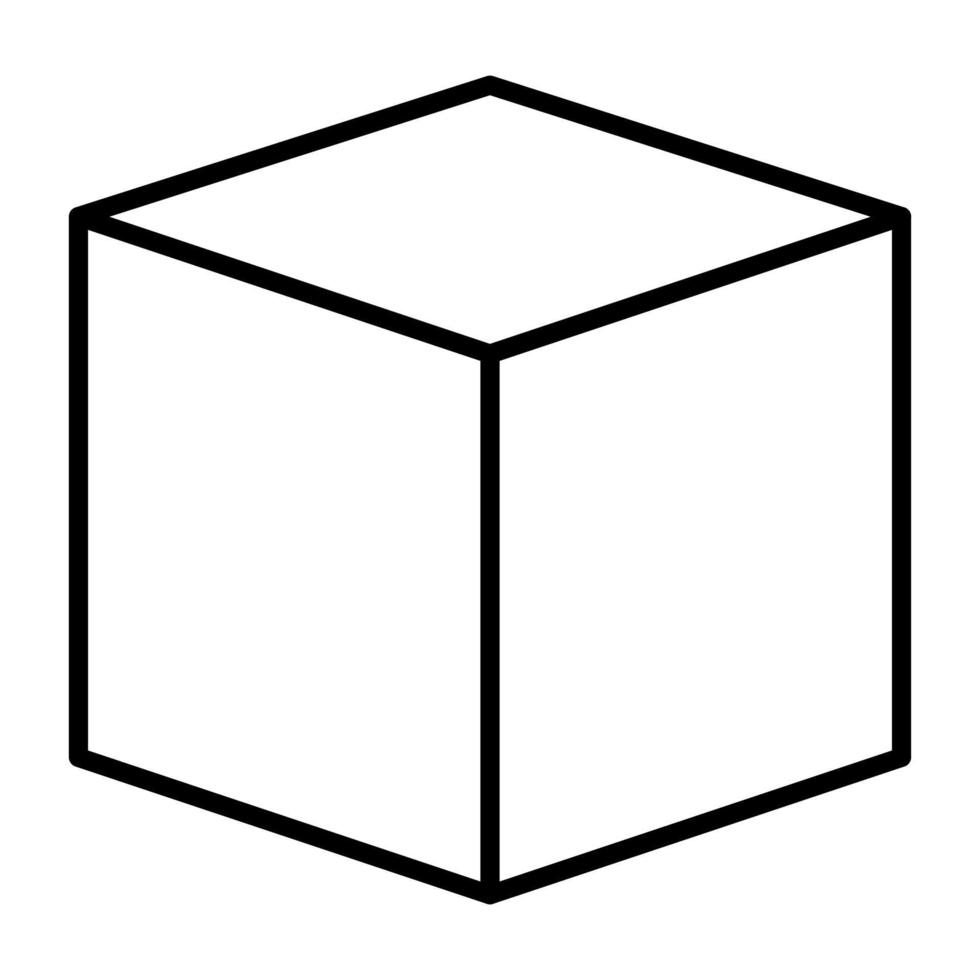 Cube vector icon