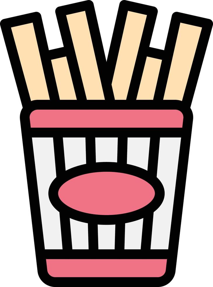 Fries Vector Icon Design Illustration