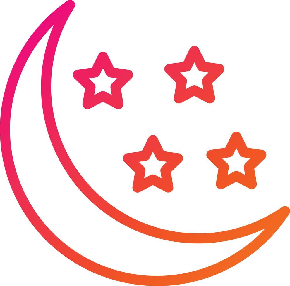 Half moon Vector Icon Design Illustration