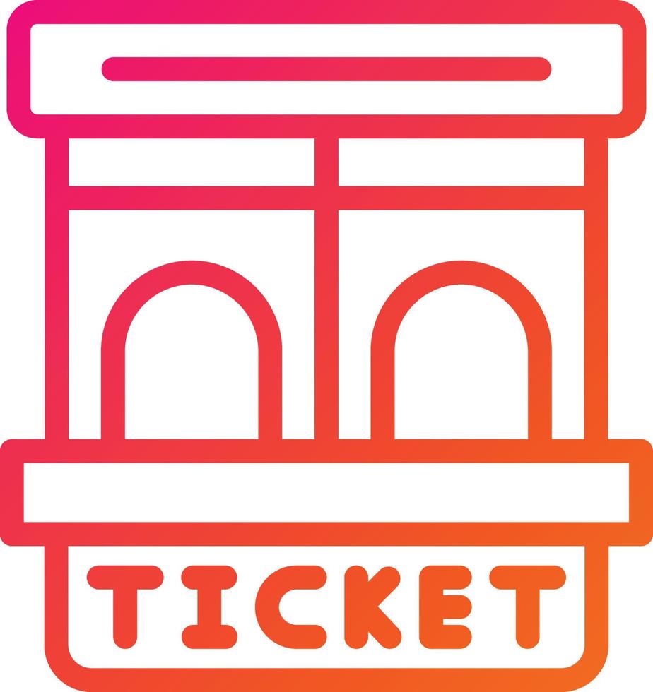 Ticket window Vector Icon Design Illustration