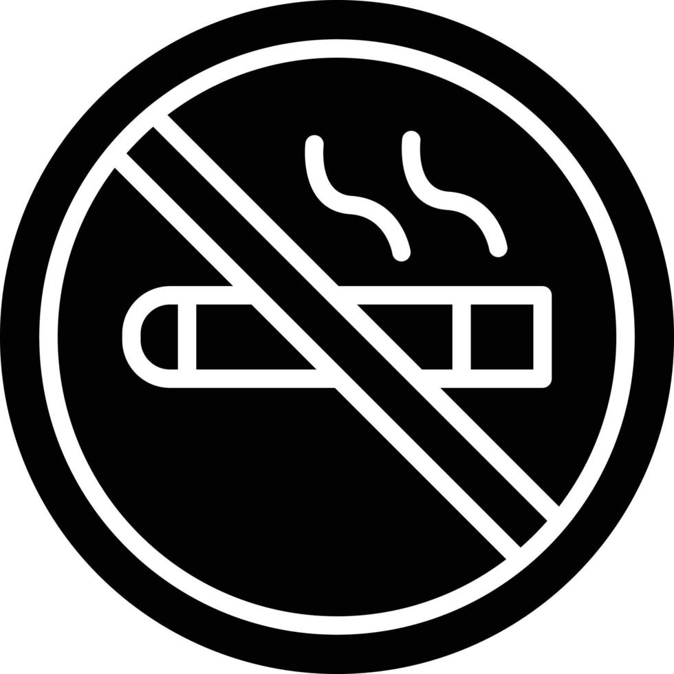 ilustración de diseño de icono de vector de no fumar