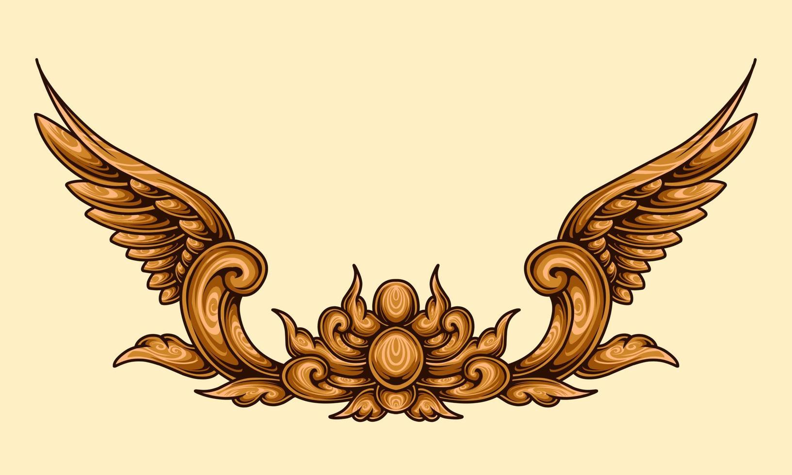 luxury Carved Classic Style Frame vector