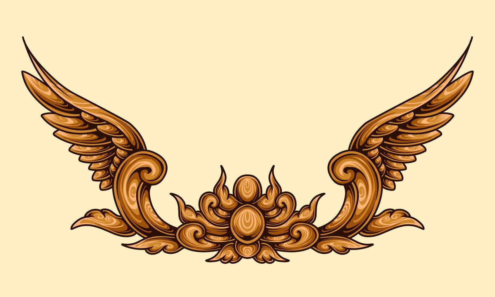 luxury Carved Classic Style Frame vector
