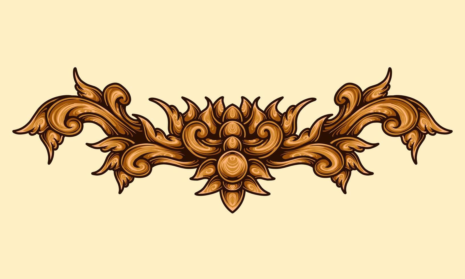 luxury Carved Classic Style Frame vector