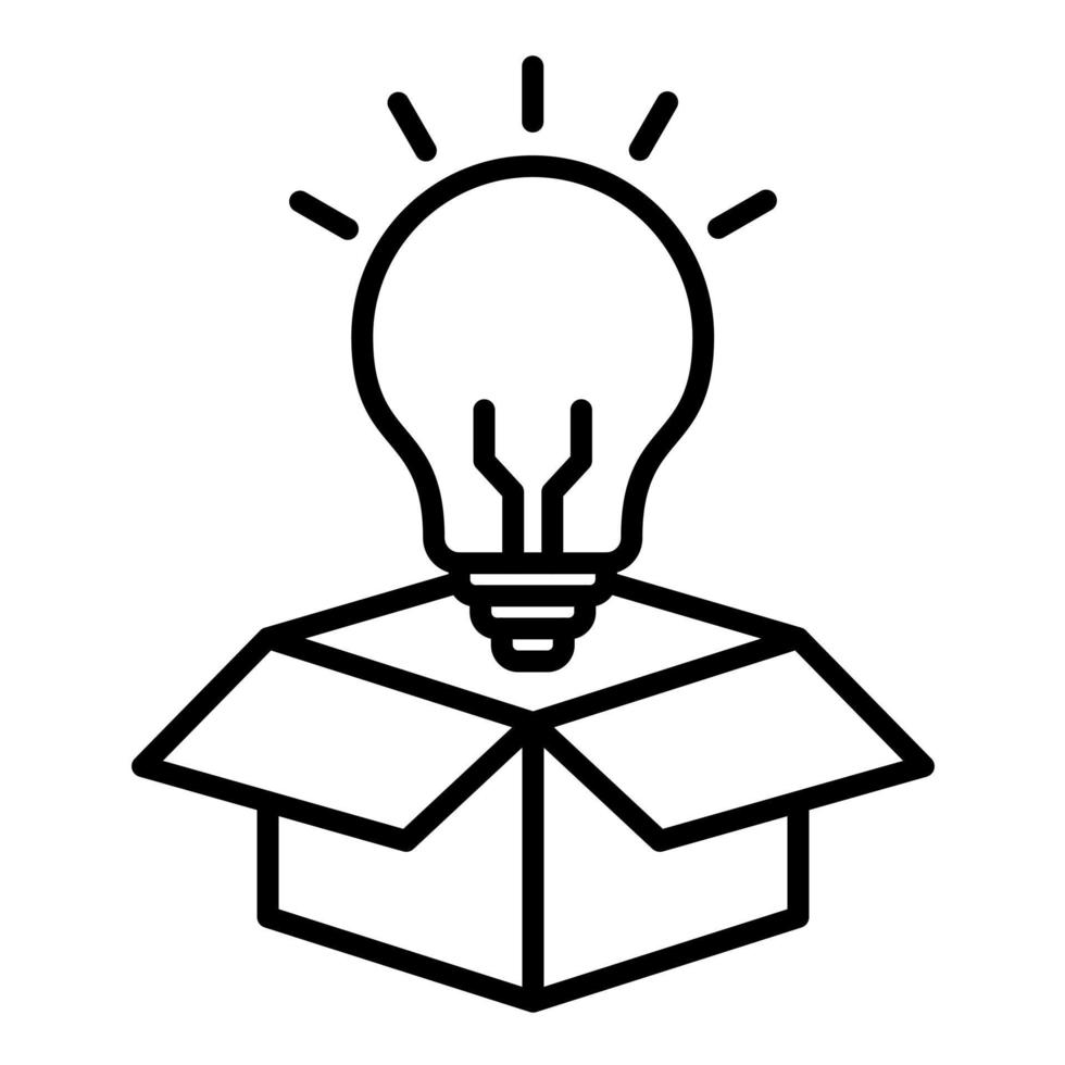 Think Out Of The Box vector icon