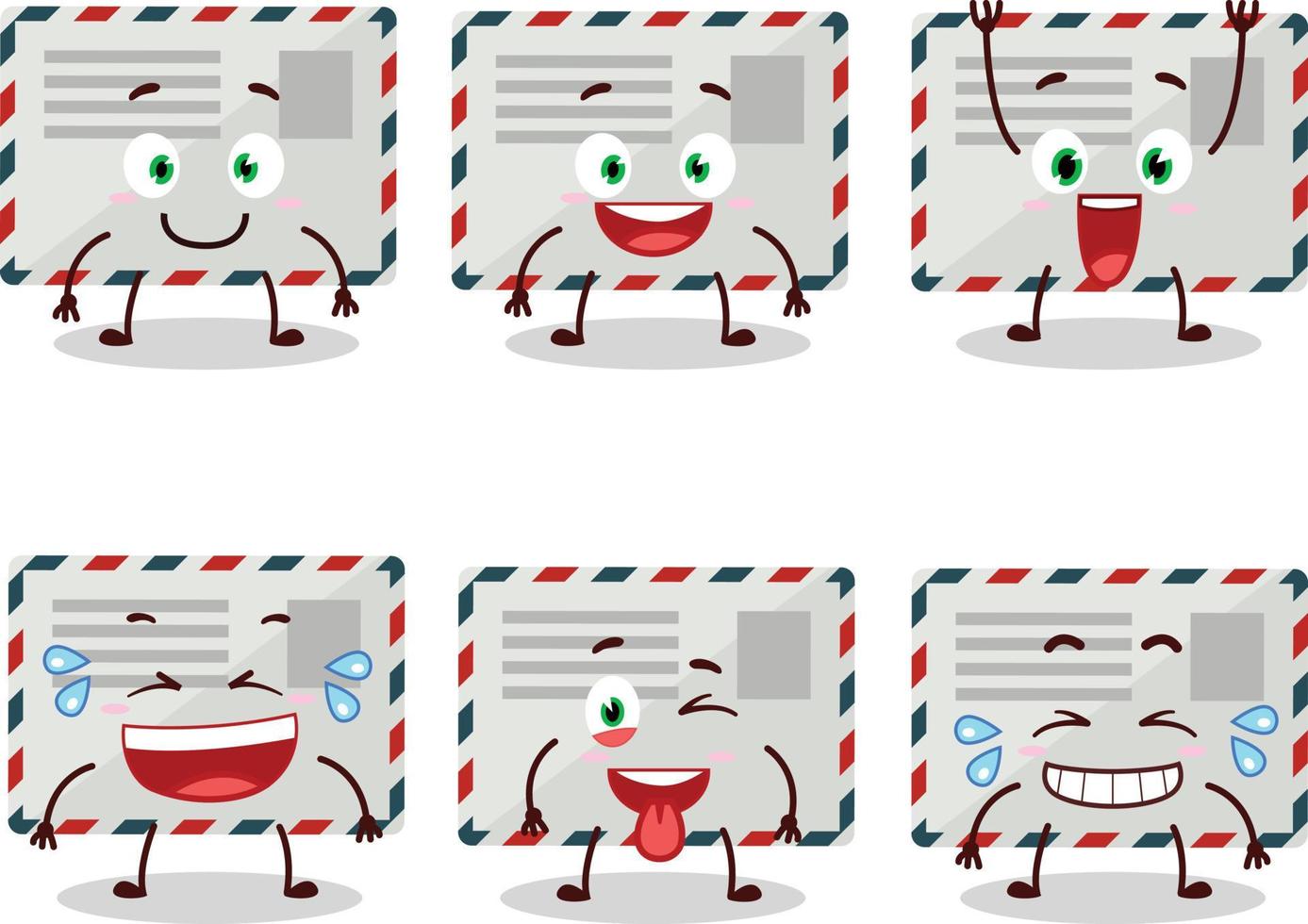Cartoon character of envelope with smile expression vector