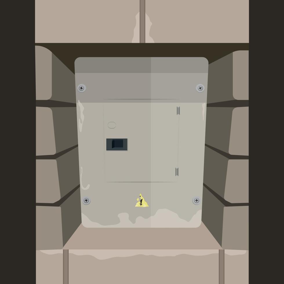 rusty panel board vector illustration