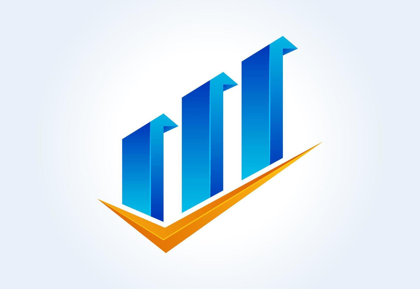 Gradient color Financial logo creative arrow, Vector design concept