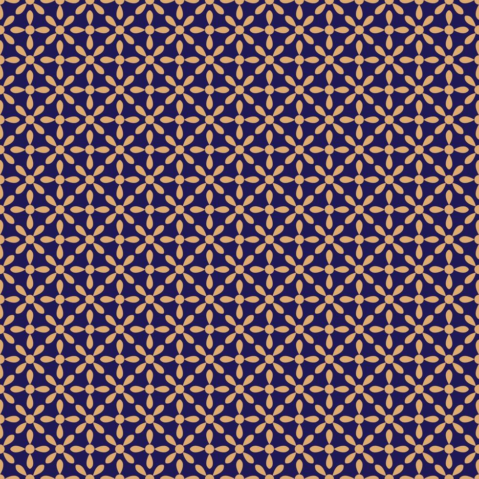 Vintage pattern on Deep Navy Blue. Oriental vector pattern with arabesques elements