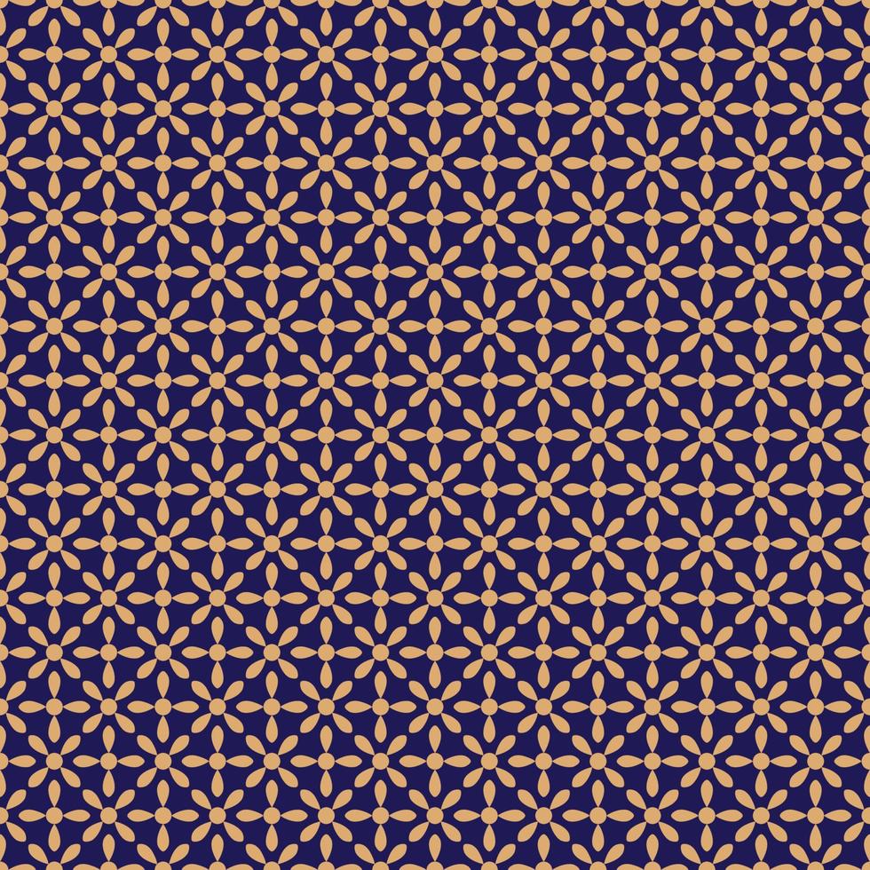 Vintage pattern on Deep Navy Blue. Oriental vector pattern with arabesques elements