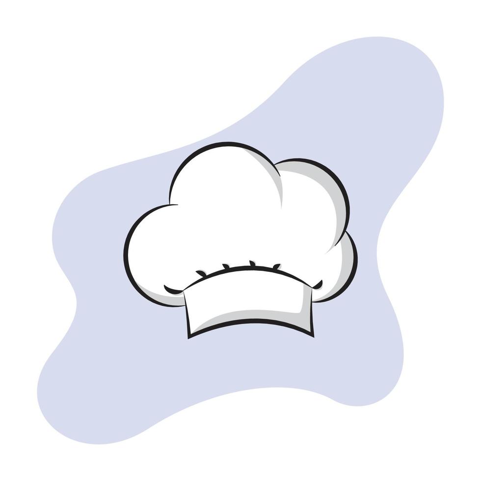 gorro de cocinero blanco vector